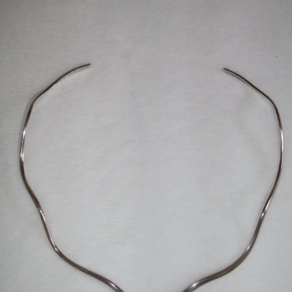 STERLING SILVER WAVY CUFF NECKLACE BRAND NEW 925 STERLING - Picture 7 of 9